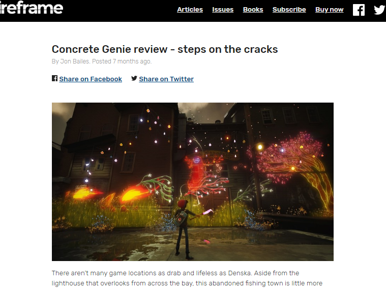 Concrete Genie review - steps on the cracks