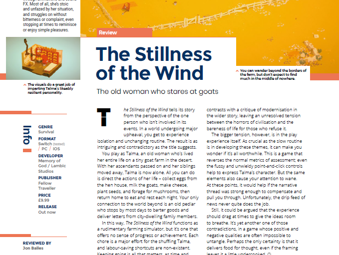 The Stillness of the Wind Review