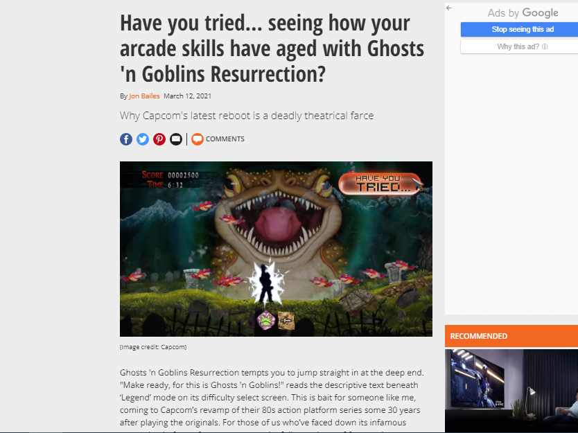 Ghosts n Goblins Article