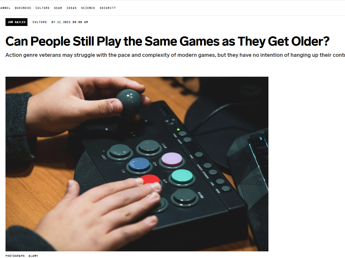 Aging Gamers Article