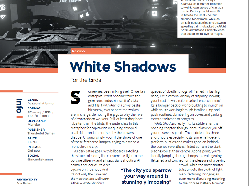 White Shadows Review
