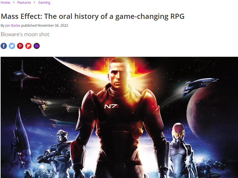 Mass Effect Oral History Article