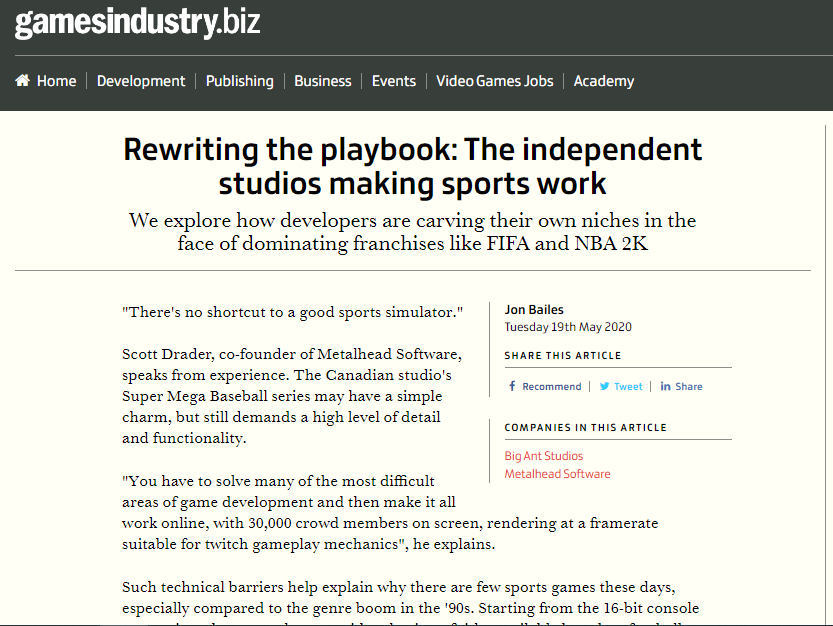 Rewriting the playbook: The independent studios making sports work