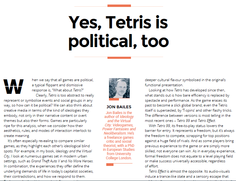 Yes, Tetris is political too
