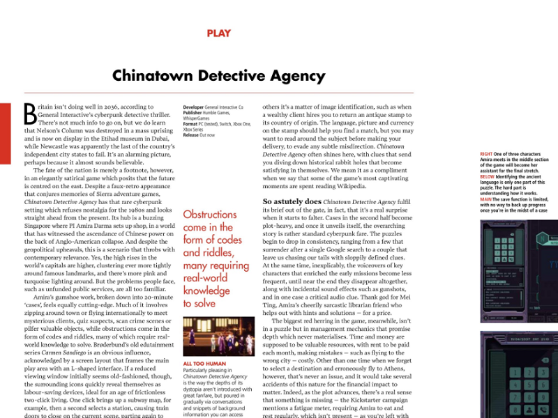 Chinatown Detective Agency Review